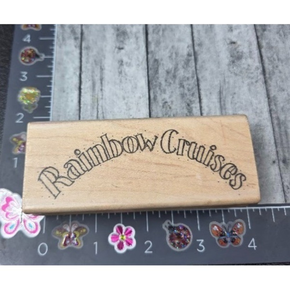 Stampington Company Rainbow Cruises K3111 Rubber Stamp Wood #N11